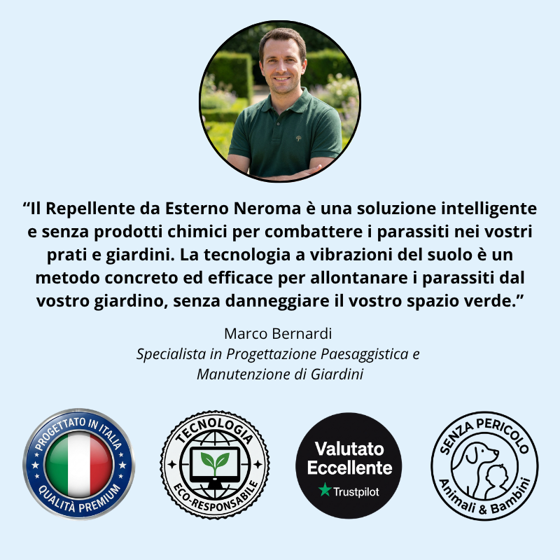 Neroma™ Protezione Giardino - Elimina Talpe, Arvicole, Serpenti, Roditori e Altri Parassiti Per Sempre